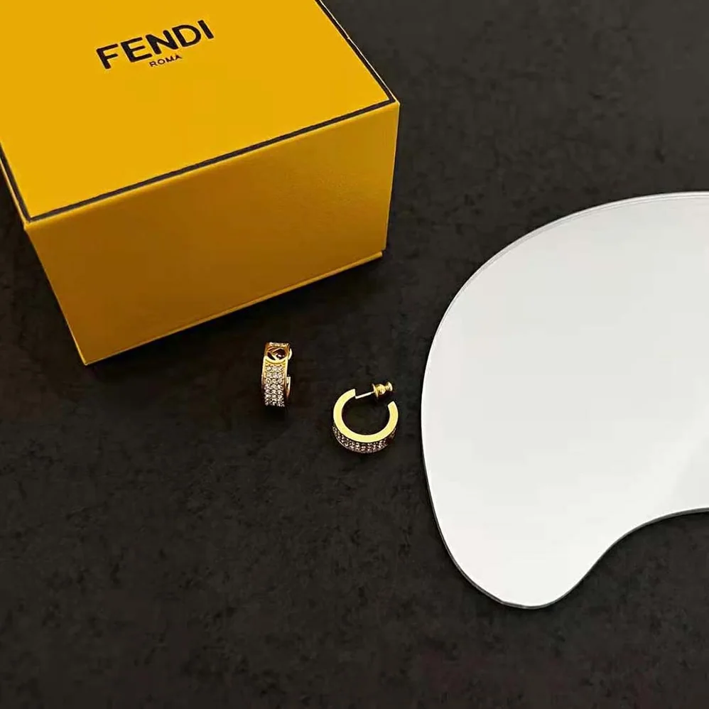 Fendi Small Hoop Earrings with F is Fendi Motif Gold for Women in coloured Fendi Small Hoop Earrings with F is Fendi Motif Gold for Women in coloured