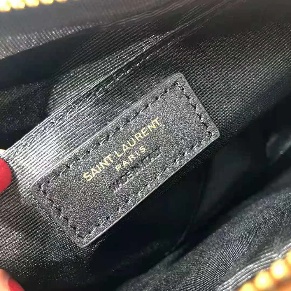 Saint Laurent YSL Lou Camera Bag in Quilted Suede and Smooth Leather for Women