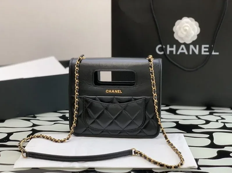 Chanel Mini Top Handle Bag Black /