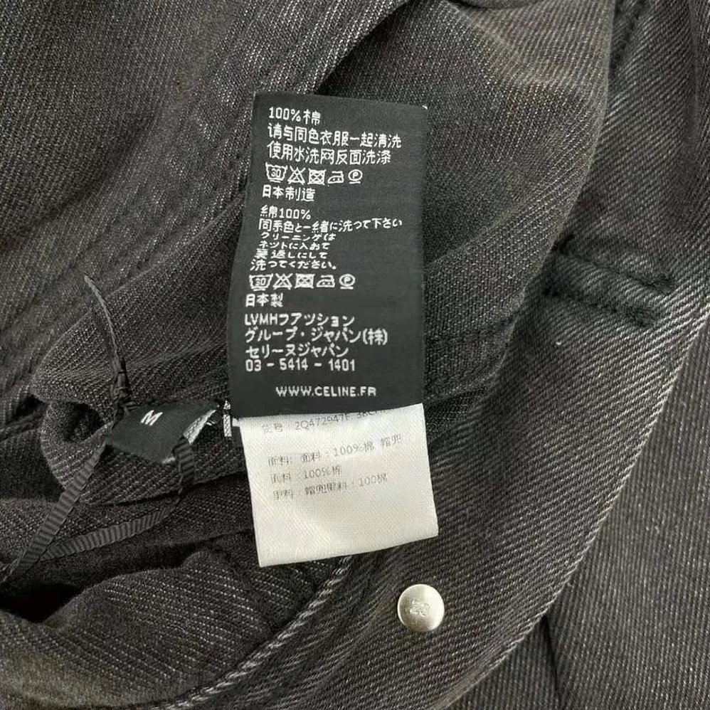 Celine Trucker Jacket in Charcoal Wash Denim for Men Celine Trucker Jacket in Charcoal Wash Denim for Men