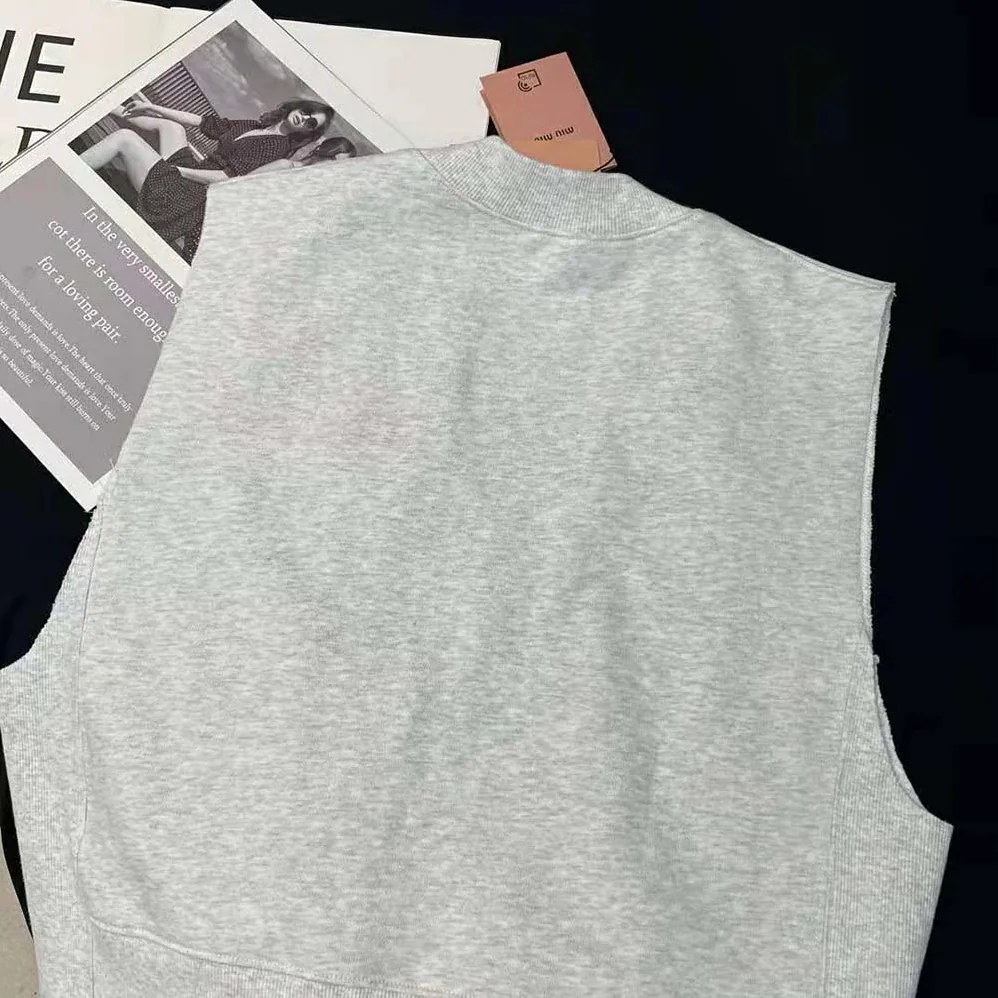 Miu Miu Embroidered Cotton Fleece Sweatshirt for Women