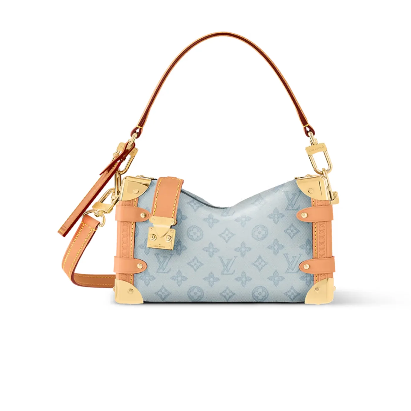 Louis Vuitton Side Trunk MM Monogram Origine Bleu Courrier /