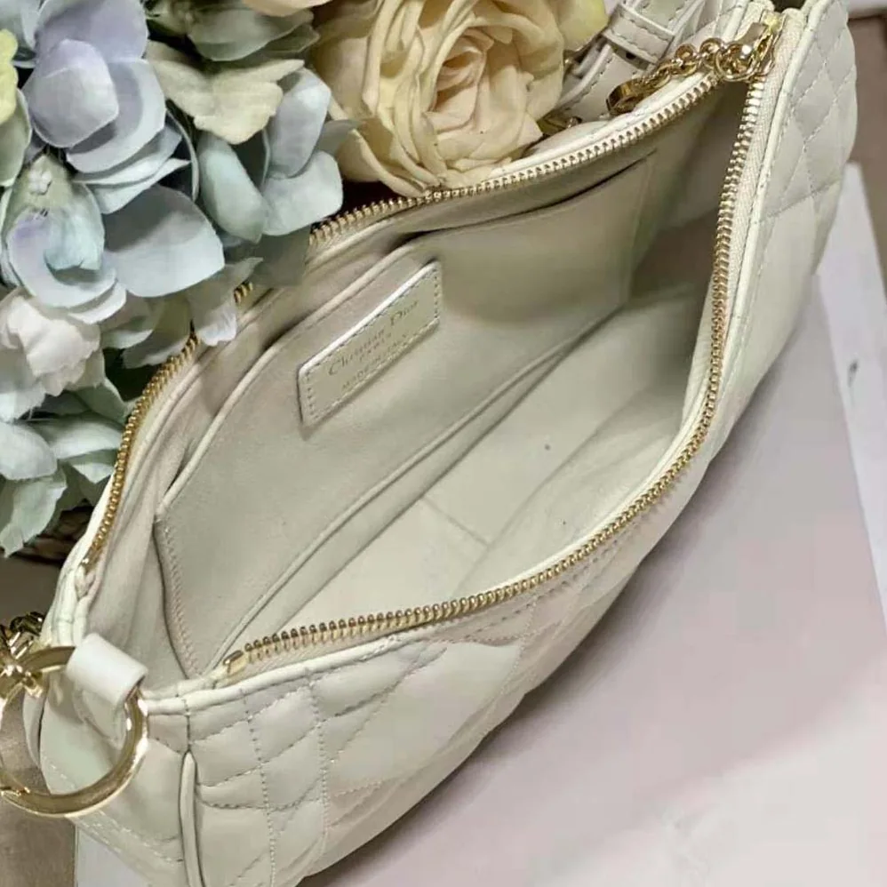 Dior CD Lounge Bag Latte Supple Macrocannage Lambskin for Women Dior CD Lounge Bag Latte Supple Macrocannage Lambskin for Women