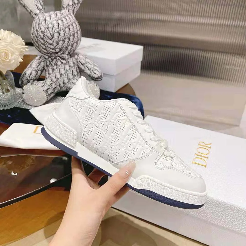 Dior One Sneaker White Dior Oblique Perforated Calfskin for Unisex Dior One Sneaker White Dior Oblique Perforated Calfskin for Unisex