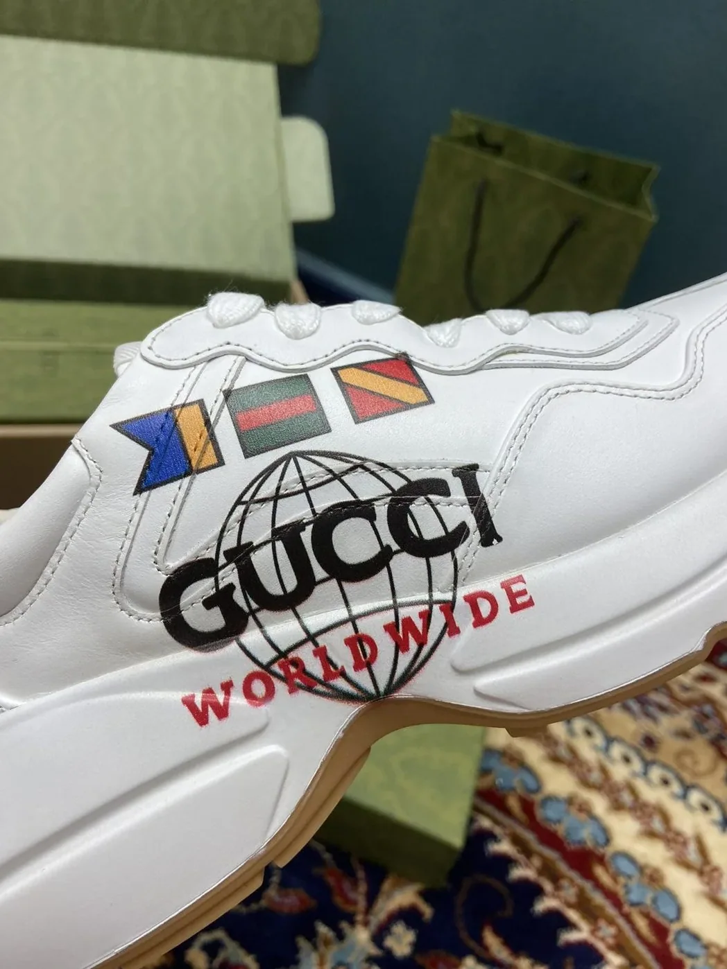 Gucci Rhyton Sneakers With Worldwide White Ivory for Women