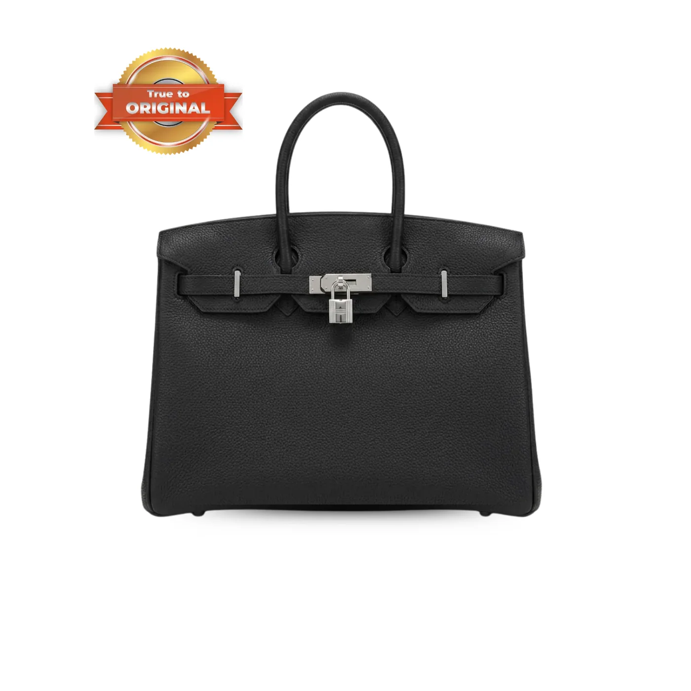 Hermes Birkin Top Handle Bag in Black Silver Hardware