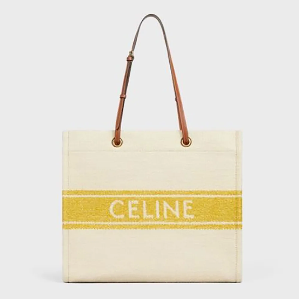 Celine Squared Cabas Celine in “Plein Soleil” Textile and Calfskin for Women
