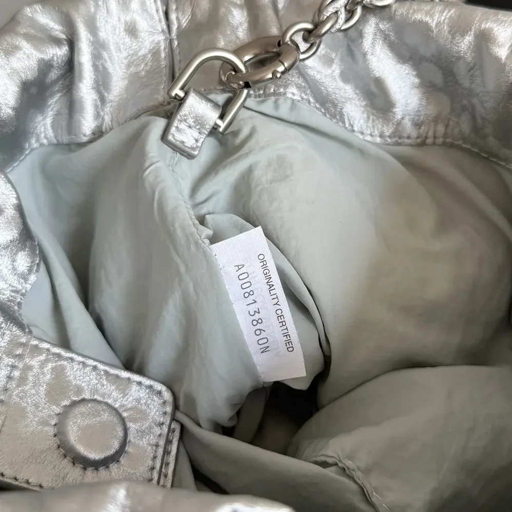Bottega Veneta Dustbag Notte for Women in Silver Bottega Veneta Dustbag Notte for Women in Silver