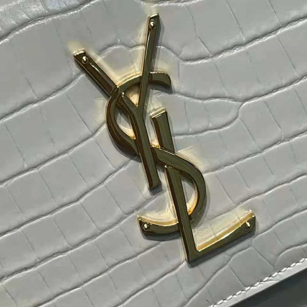 Saint Laurent YSL Sunset Medium in Crocodile for Women in Embossed Shiny Leather