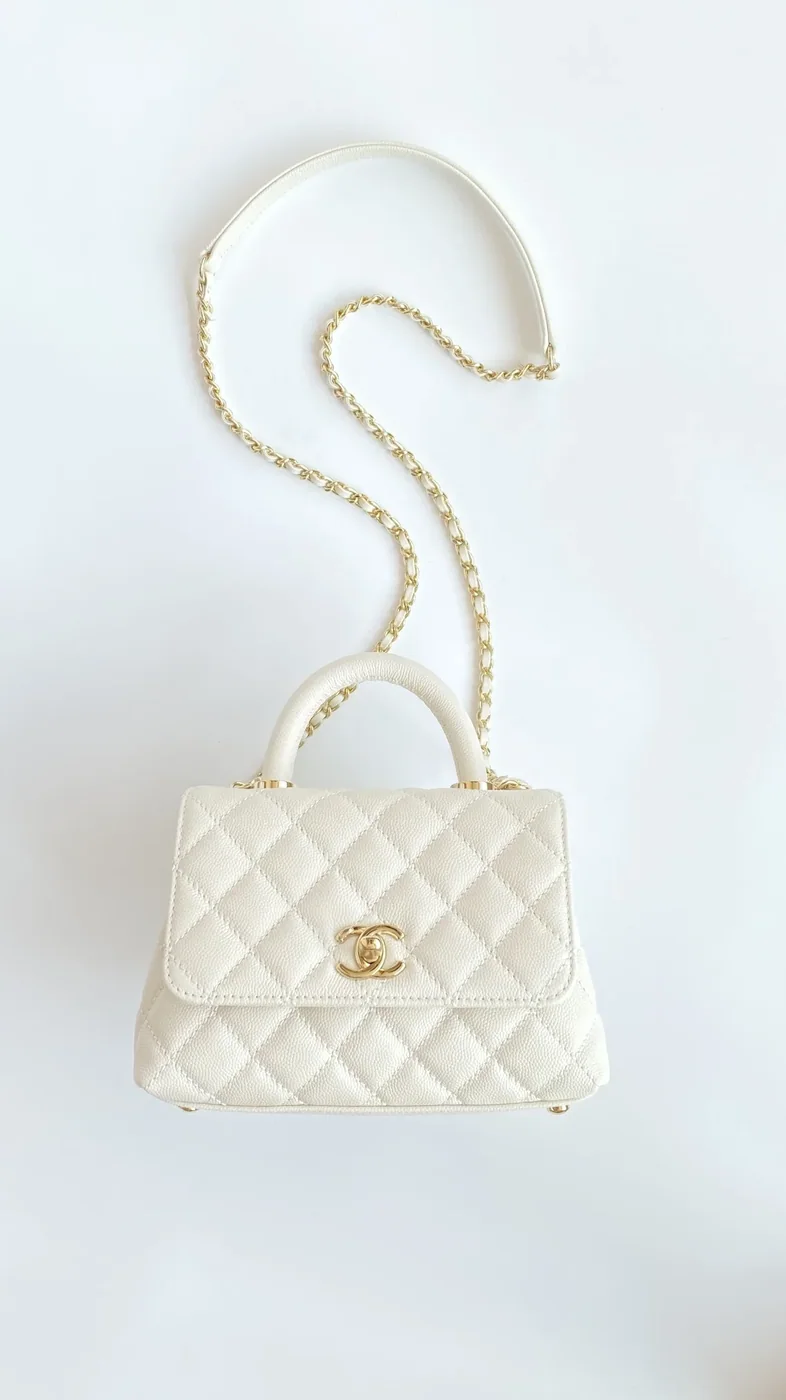 Chanel Coco Handle Mini Bag White 5,/ Chanel Coco Handle Mini Bag White 5,/