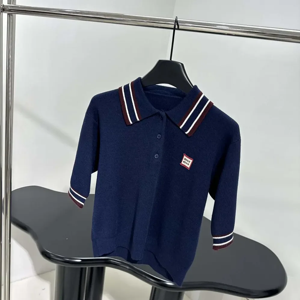 Miu Miu Wool and Cashmere Polo Sweater for Women Miu Miu Wool and Cashmere Polo Sweater for Women