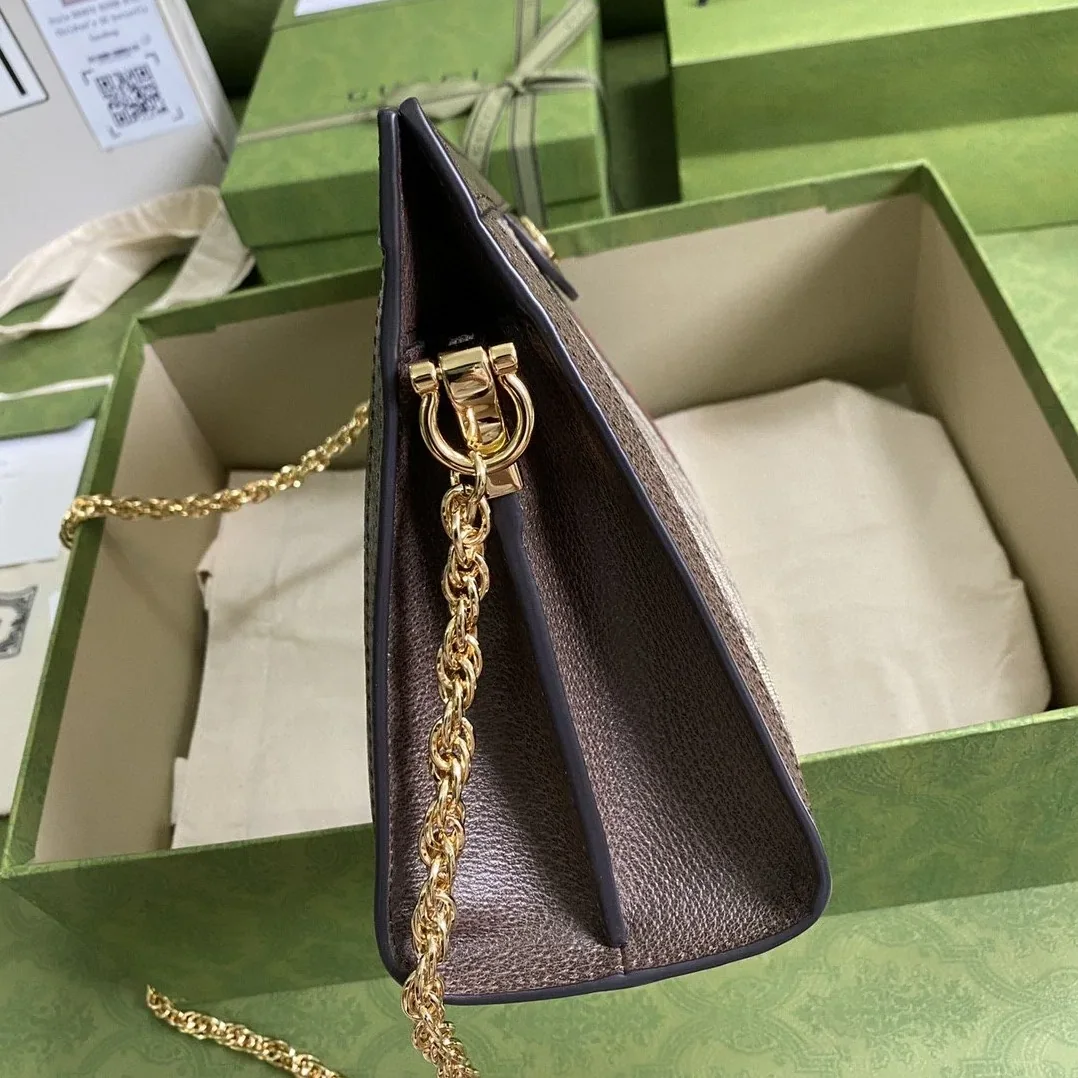 Gucci Ophidia Medium Shoulder Bag / Beige Ebony GG Supreme Canvas Gold Hardware Gucci Ophidia Medium Shoulder Bag / Beige Ebony GG Supreme Canvas Gold Hardware