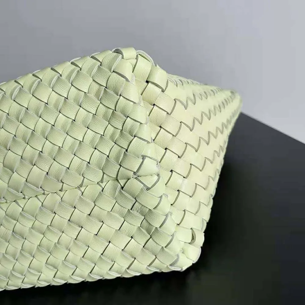 Bottega Veneta Medium Cabat Leather Tote Bag with Detachable Strap for Women in Yellow Bottega Veneta Medium Cabat Leather Tote Bag with Detachable Strap for Women in Yellow