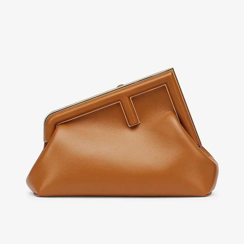 Fendi First Small Nappa Leather Bag for Women in Brown Fendi First Small Nappa Leather Bag for Women in Brown