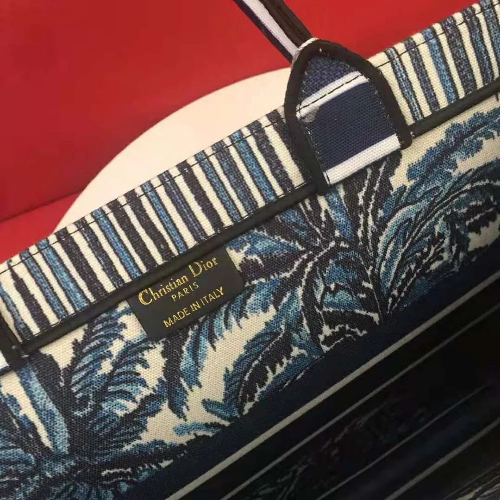 Dior Dior Book Tot Blue Dior Palms Embroidery for Women