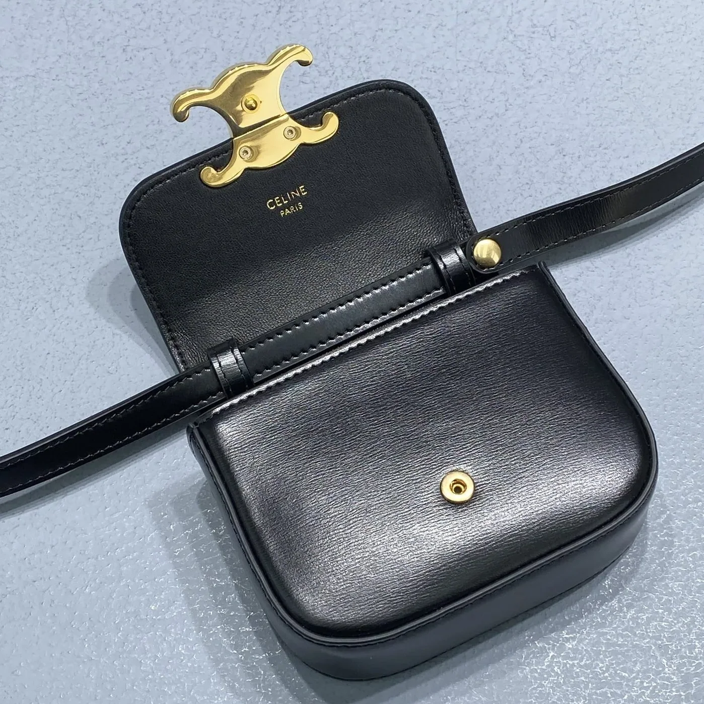 Celine Teen Triomphe Bag Black / .38NO Celine Teen Triomphe Bag Black / .38NO