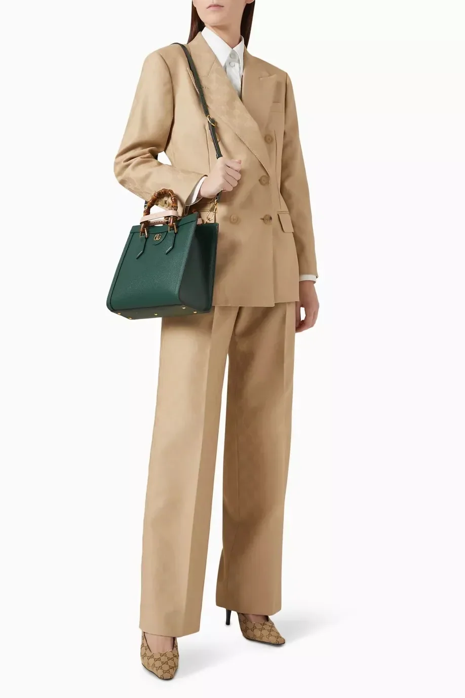 Gucci Diana Medium Tote Bag in Green Gold Hardware Gucci Diana Medium Tote Bag in Green Gold Hardware
