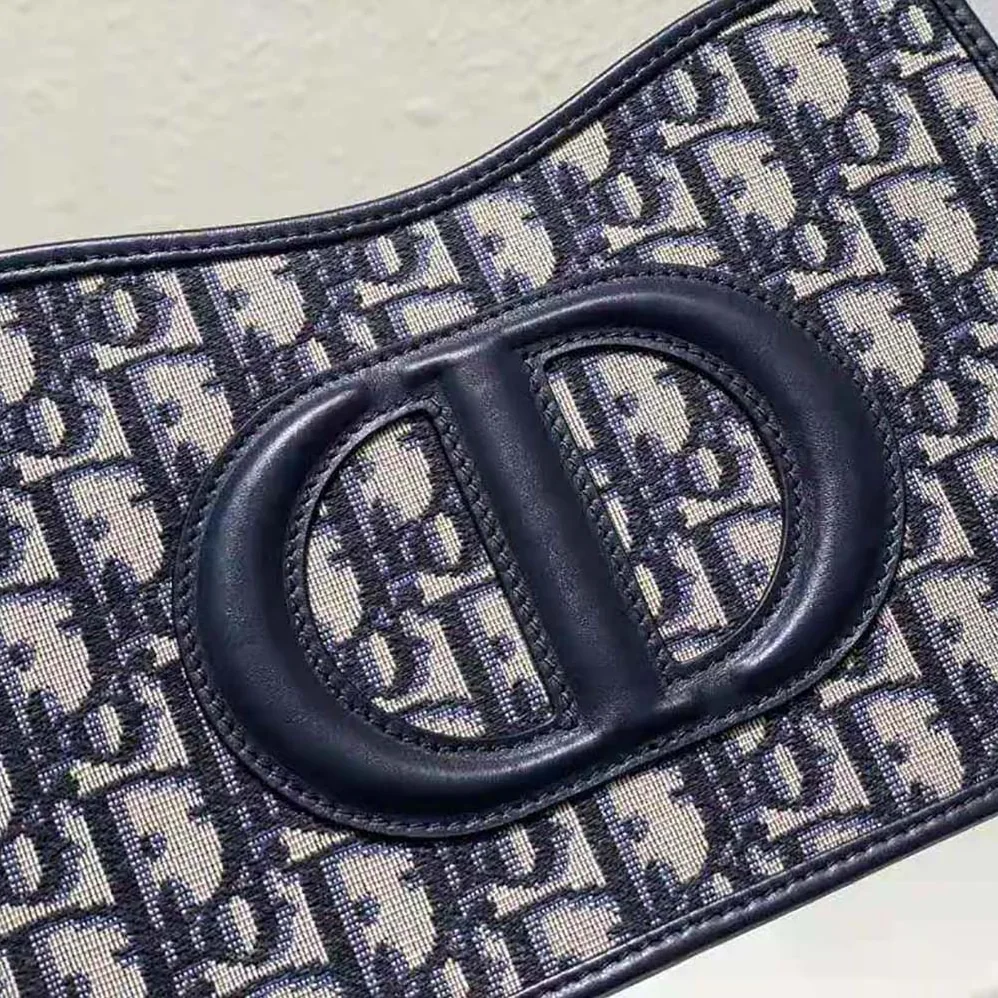 Dior CD Signature Hobo Mini Bag Blue Dior Oblique Jacquard for Women Dior CD Signature Hobo Mini Bag Blue Dior Oblique Jacquard for Women