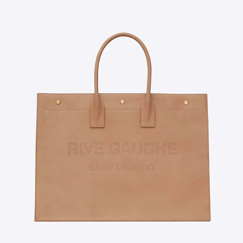 Saint Laurent YSL Rive Gauche Large Tote Bag in Vegetable for Women in Tanned Leather Saint Laurent YSL Rive Gauche Large Tote Bag in Vegetable for Women in Tanned Leather