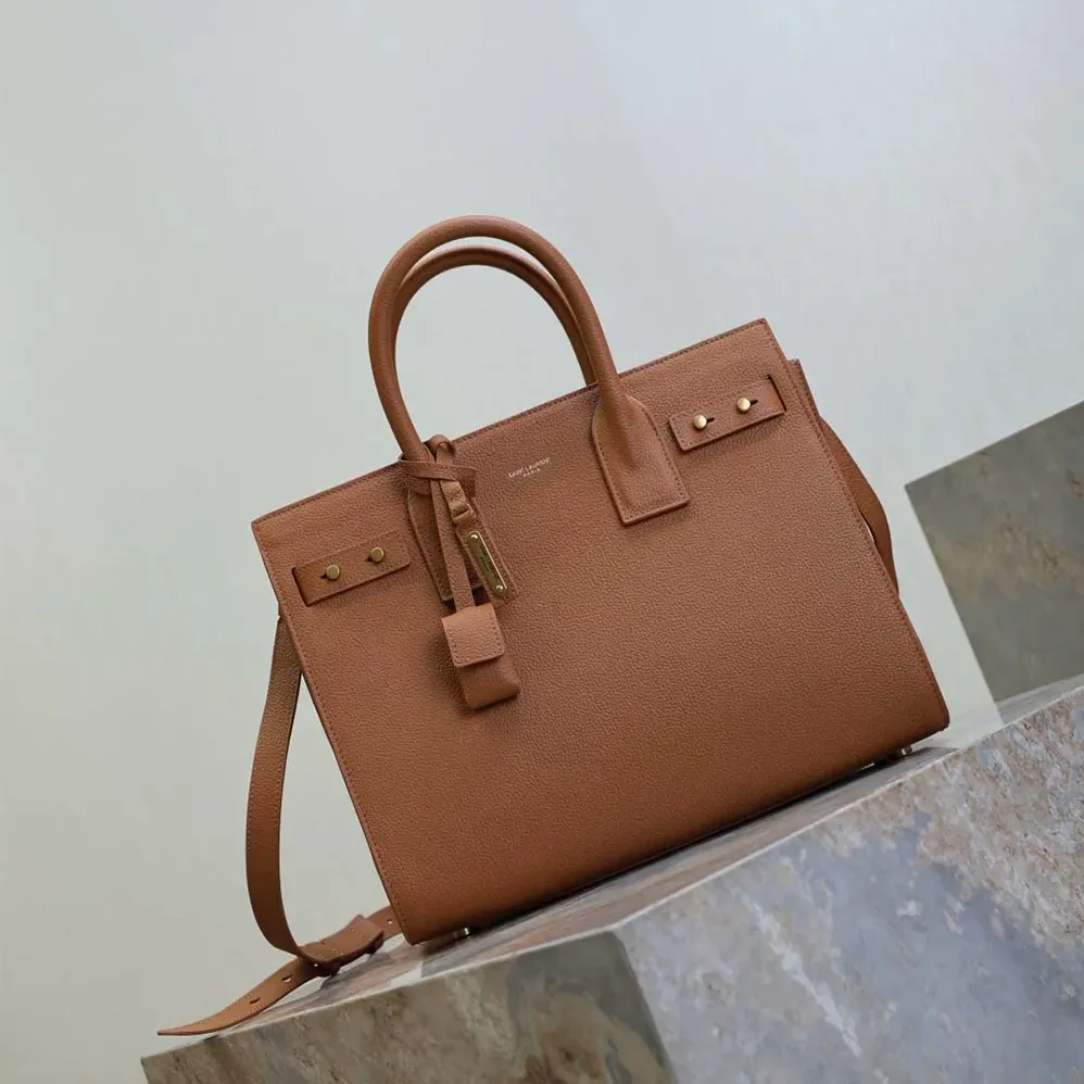 Saint Laurent YSL Baby Sac De Jour In Supple Grained Leather for Women in Brown Saint Laurent YSL Baby Sac De Jour In Supple Grained Leather for Women in Brown