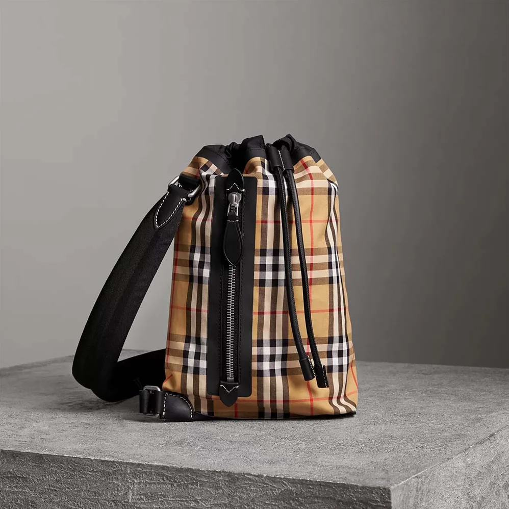 Burberry Small Vintage Check Cotton Duffle Bag for Women Burberry Small Vintage Check Cotton Duffle Bag for Women