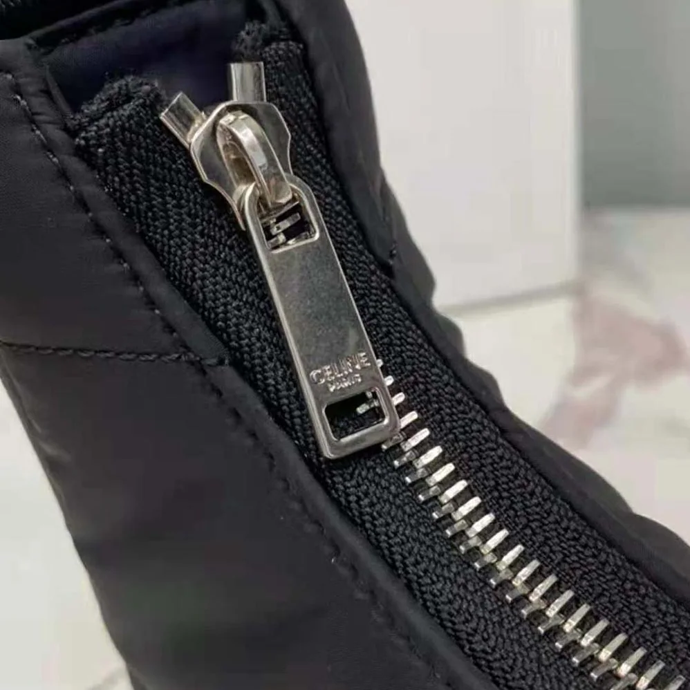 Celine Medium Ava Bag with Celine Strap in Quilted Nylon for Women in Black Celine Medium Ava Bag with Celine Strap in Quilted Nylon for Women in Black