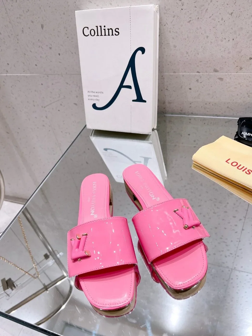 Louis Vuitton Shake Flat Mule Pink Louis Vuitton Shake Flat Mule Pink