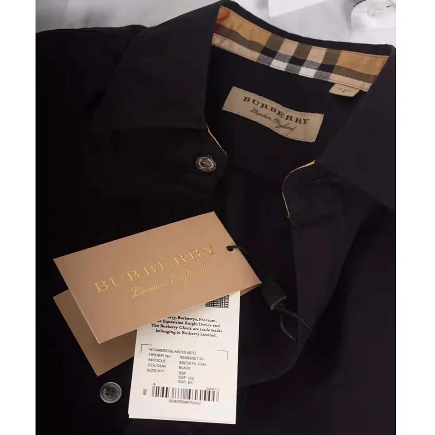 Burberry Stretch Cotton Poplin Shirt for Men in Black