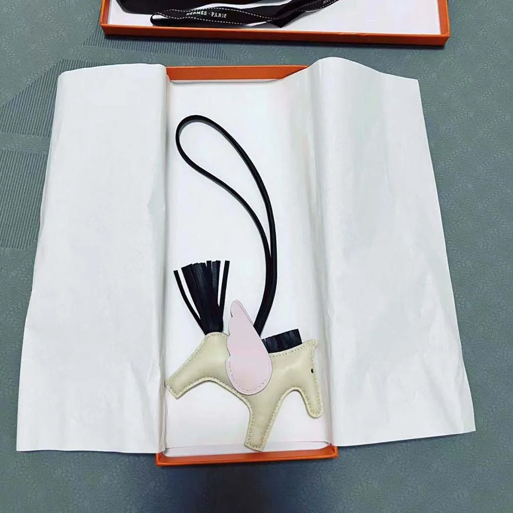 Hermes Rodeo Pegase MM Charm for Unisex in Black