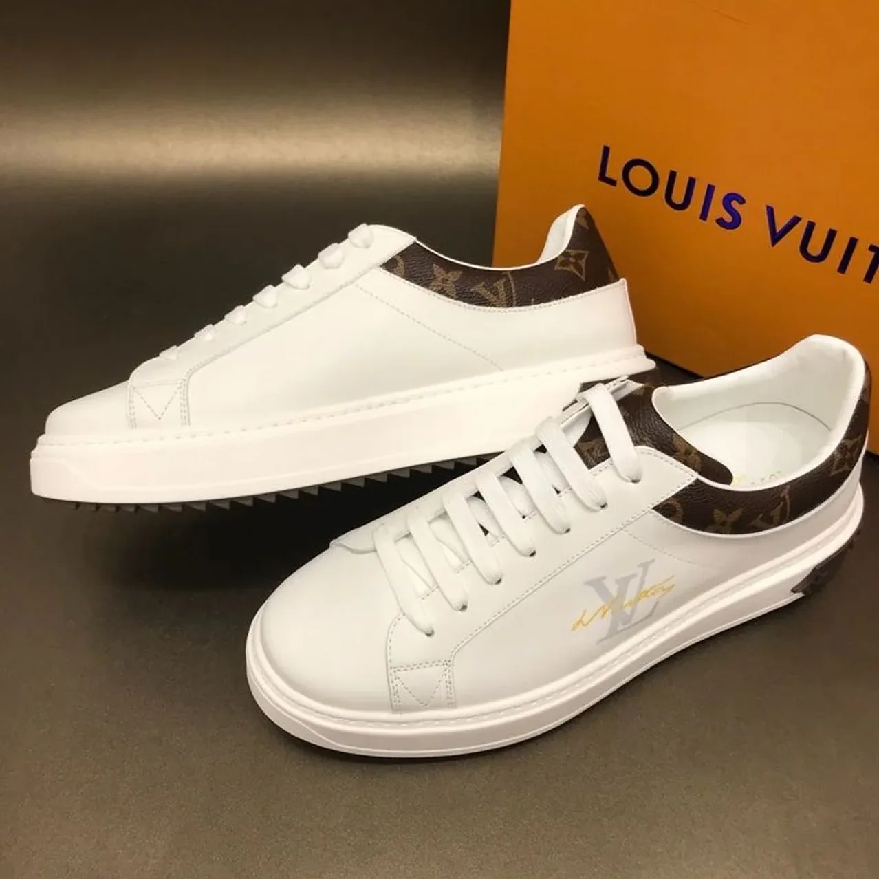 Louis Vuitton Time Out Sneaker Monogram Canvas White in Brown Louis Vuitton Time Out Sneaker Monogram Canvas White in Brown