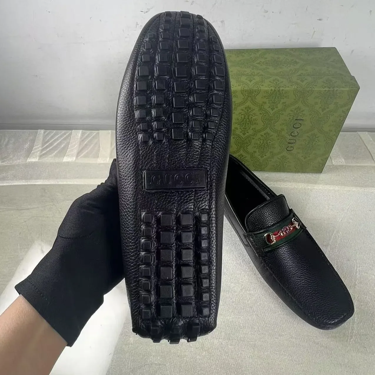 Gucci Loafers With Web Details Black