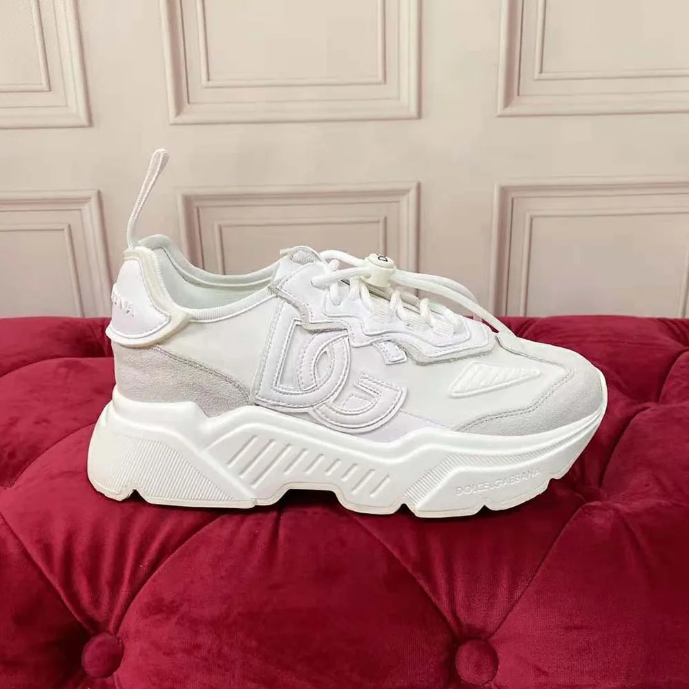 Dolce Gabbana D&G Mixed-materials Daymaster Sneakers for Women in White Dolce Gabbana D&G Mixed-materials Daymaster Sneakers for Women in White
