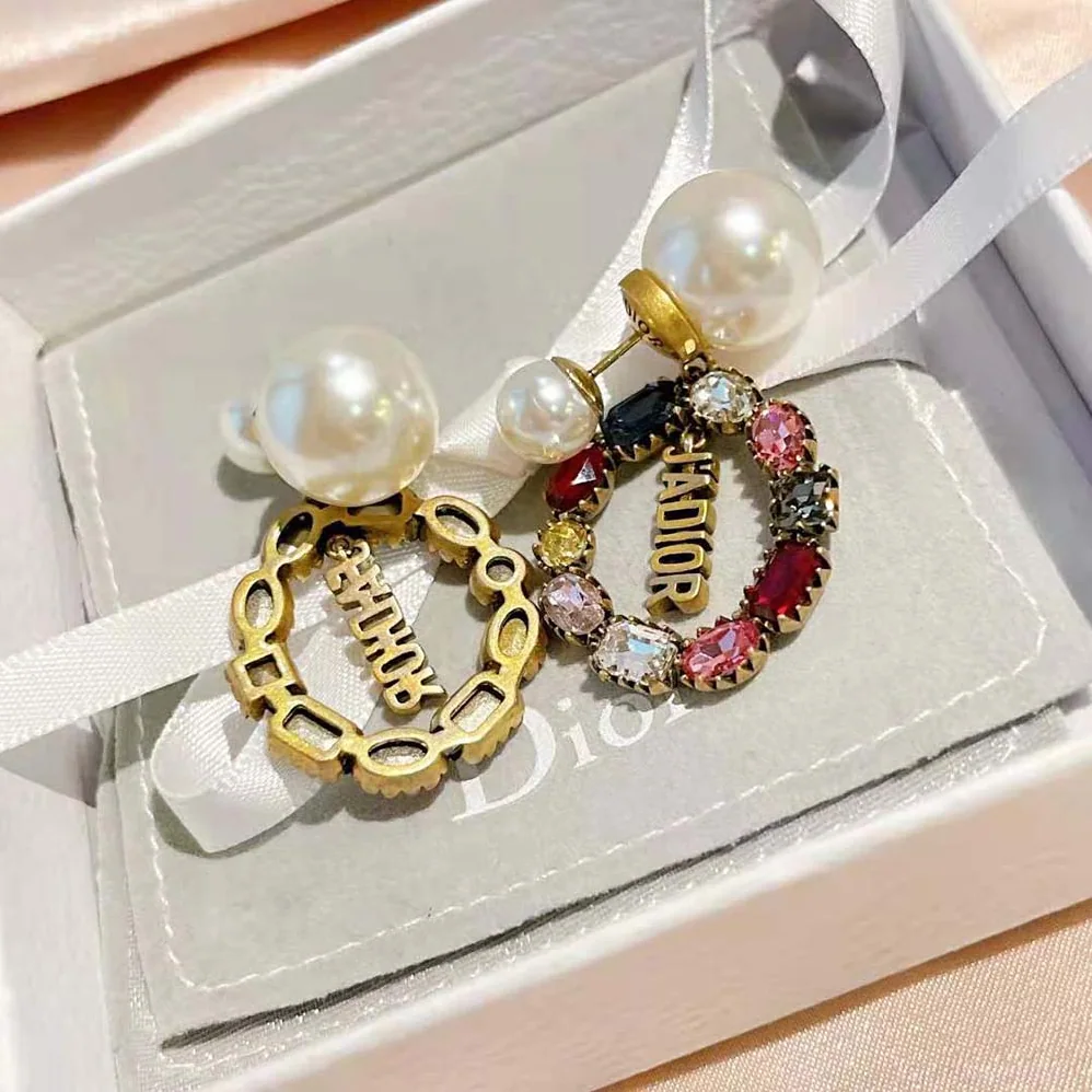 Dior Tribales Earrings Antique Gold for Women in Finish Metal Dior Tribales Earrings Antique Gold for Women in Finish Metal
