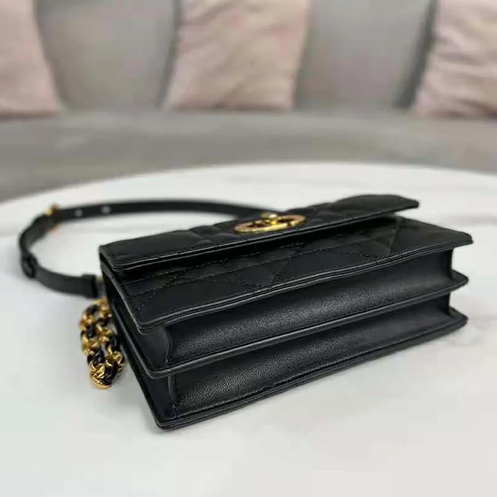 Dior Miss Caro Mini Bag Caramel Black Macrocannage Lambskin for Women Dior Miss Caro Mini Bag Caramel Black Macrocannage Lambskin for Women
