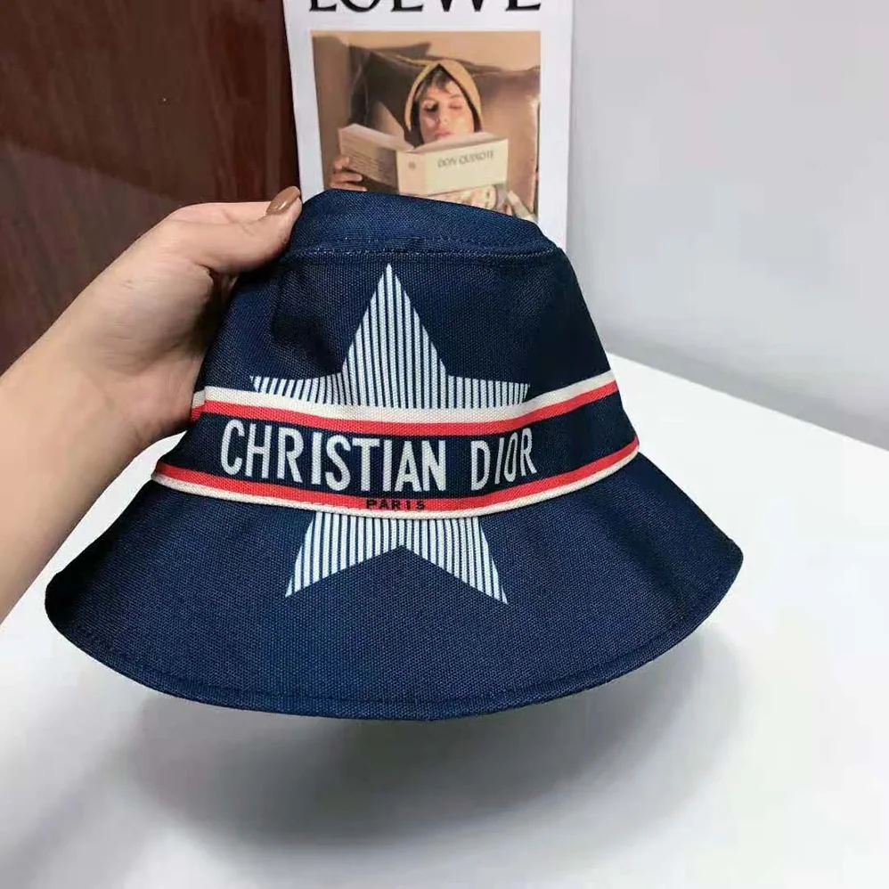 Dior Dioralps Small-brim Bucket Hat Blue Three for Women in Tone Technical Fabric