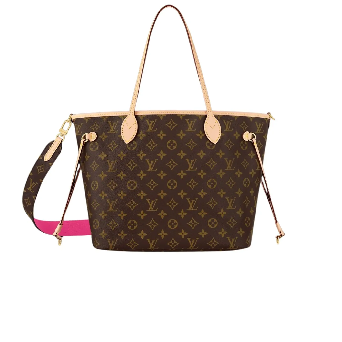 Louis Vuitton Neverfull Bandouliere Inside Out MM Tote Bag in Rose Gold Hardware Louis Vuitton Neverfull Bandouliere Inside Out MM Tote Bag in Rose Gold Hardware