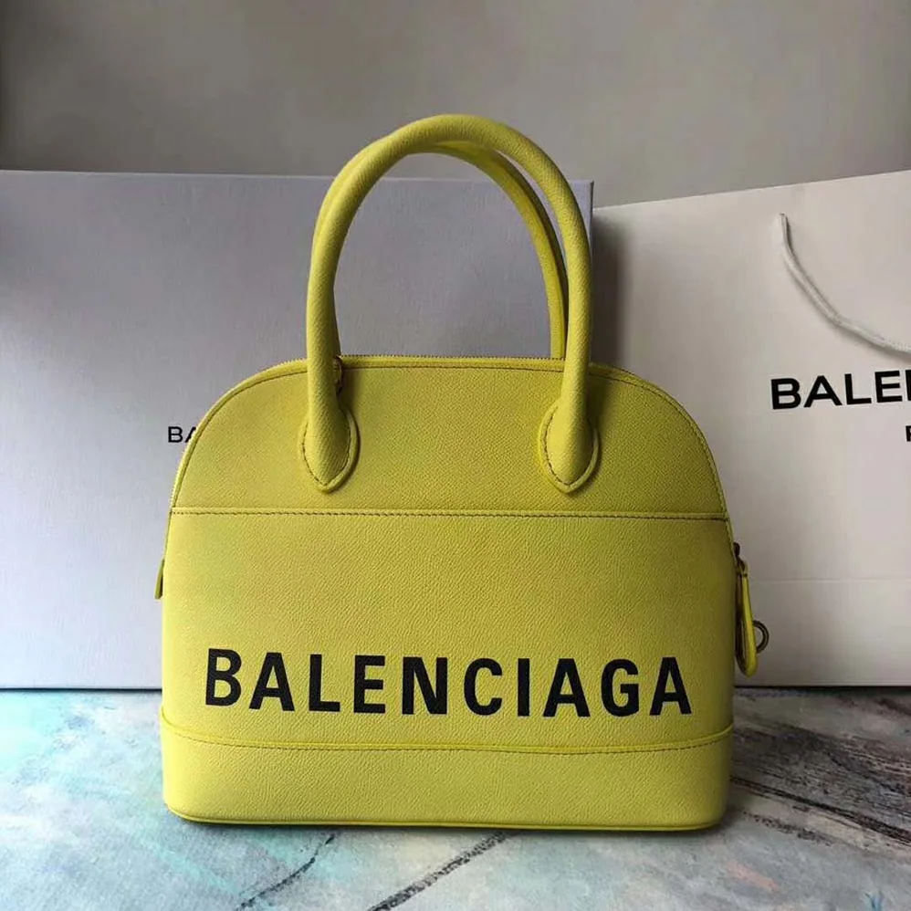 Balenciaga Ville Top Handle XXS Small Graffiti Calfskin for Women in Yellow