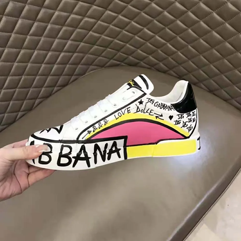 Dolce Gabbana D&G Limited Edition Portofino Sneakers for Women in Pink