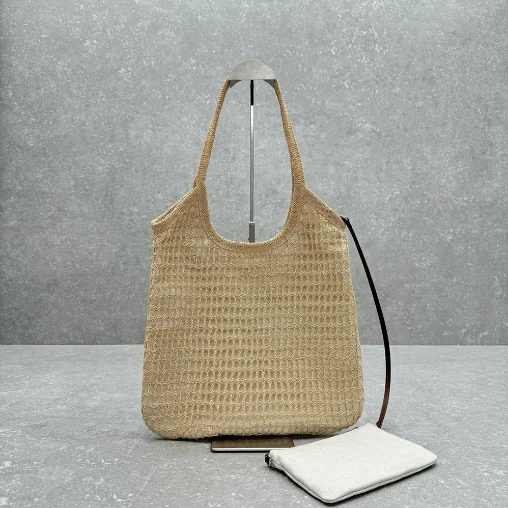 Miu Miu IVY Raffia for Women in Effect and Linen Bag