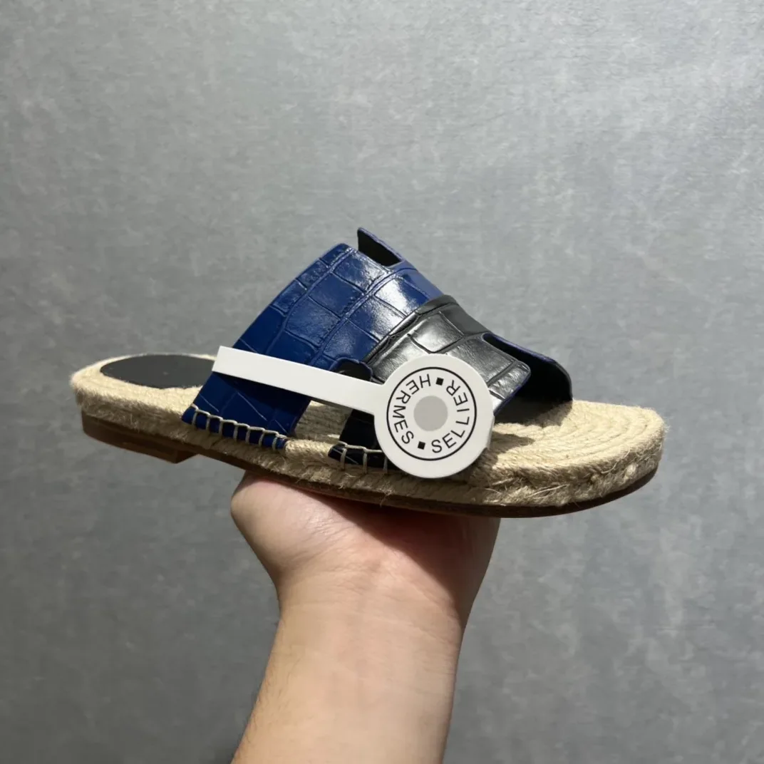 Hermes Old Espadrilles Black And Blue Hermes Old Espadrilles Black And Blue