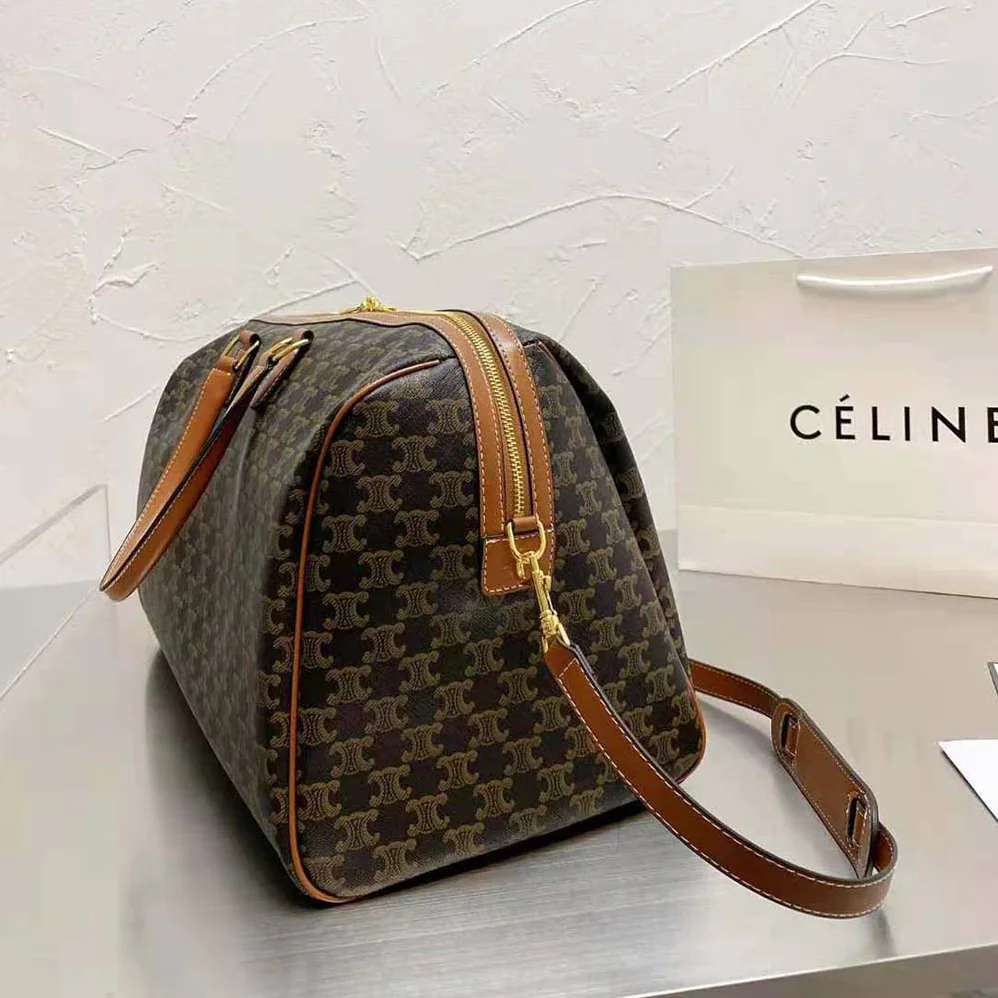 Celine Large Voyage Bag in Triomphe Canvas with Celine Print for Women