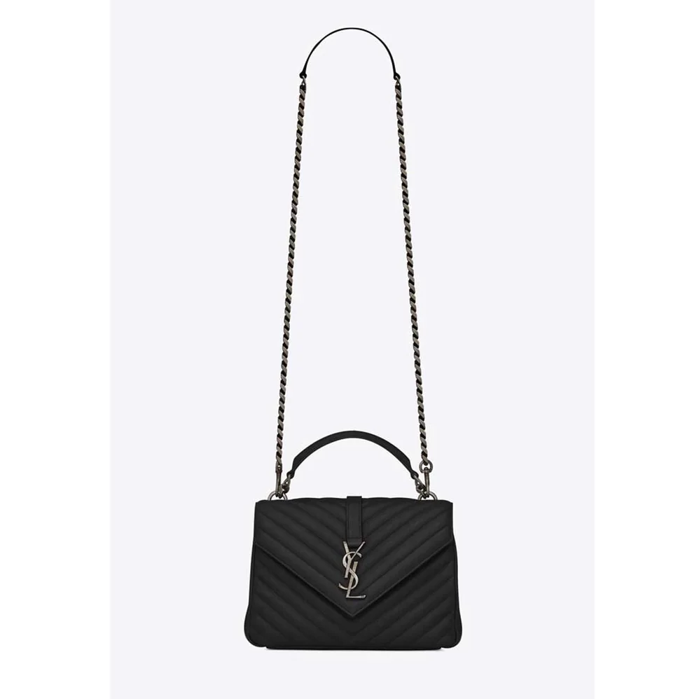 Saint Laurent YSL College Medium In Matelasse Leather for Women in Black