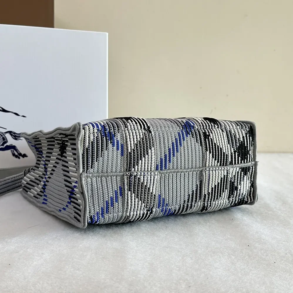 Burberry Small Check Knitted Tote for Women