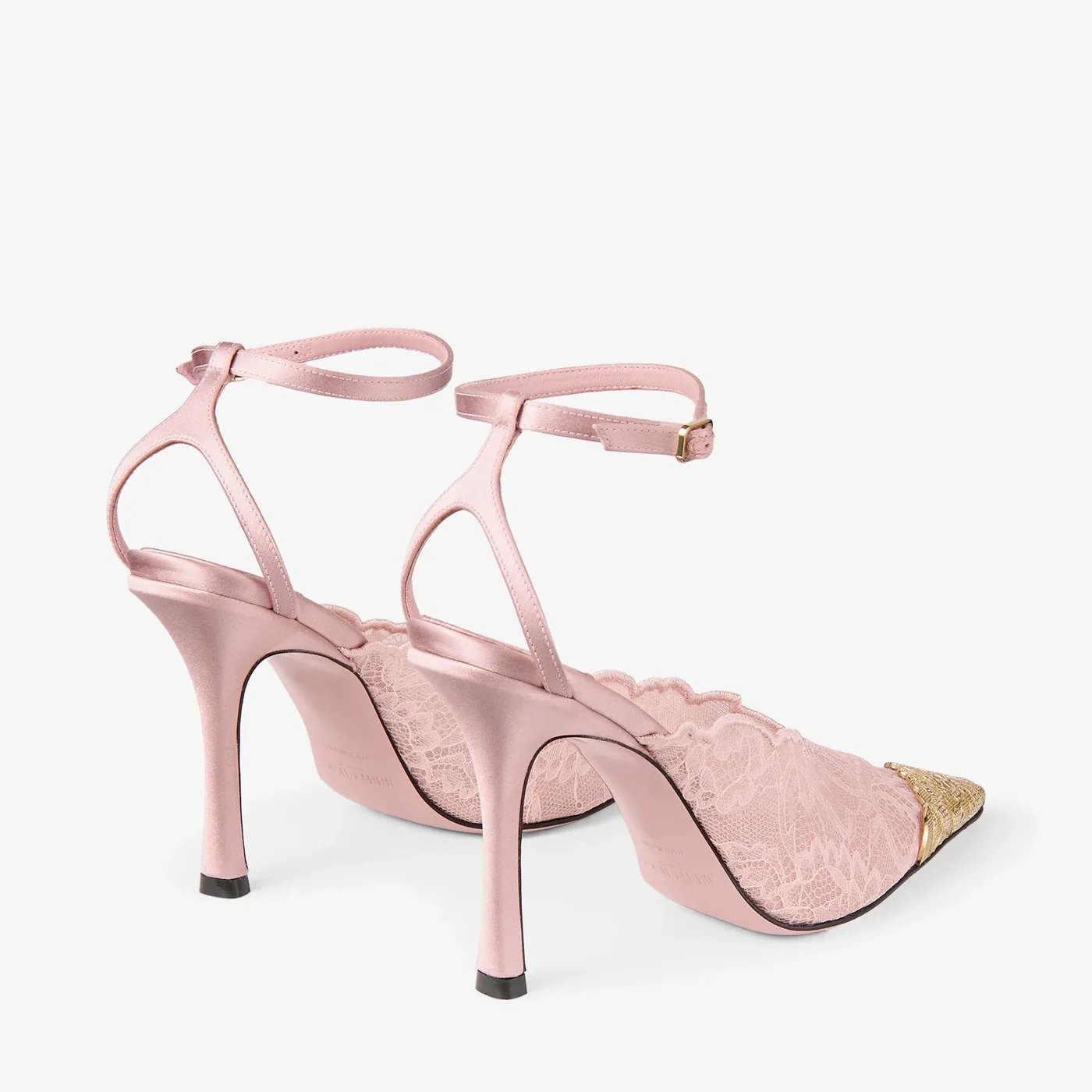 Jimmy Choo Faiz 100 Lace Pumps Rose/ Light Gold FAIZ100FYZ Jimmy Choo Faiz 100 Lace Pumps Rose/ Light Gold FAIZ100FYZ