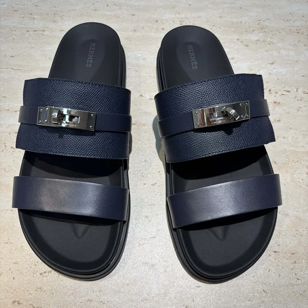 Hermes Jackson Sandal for Unisex in Navy