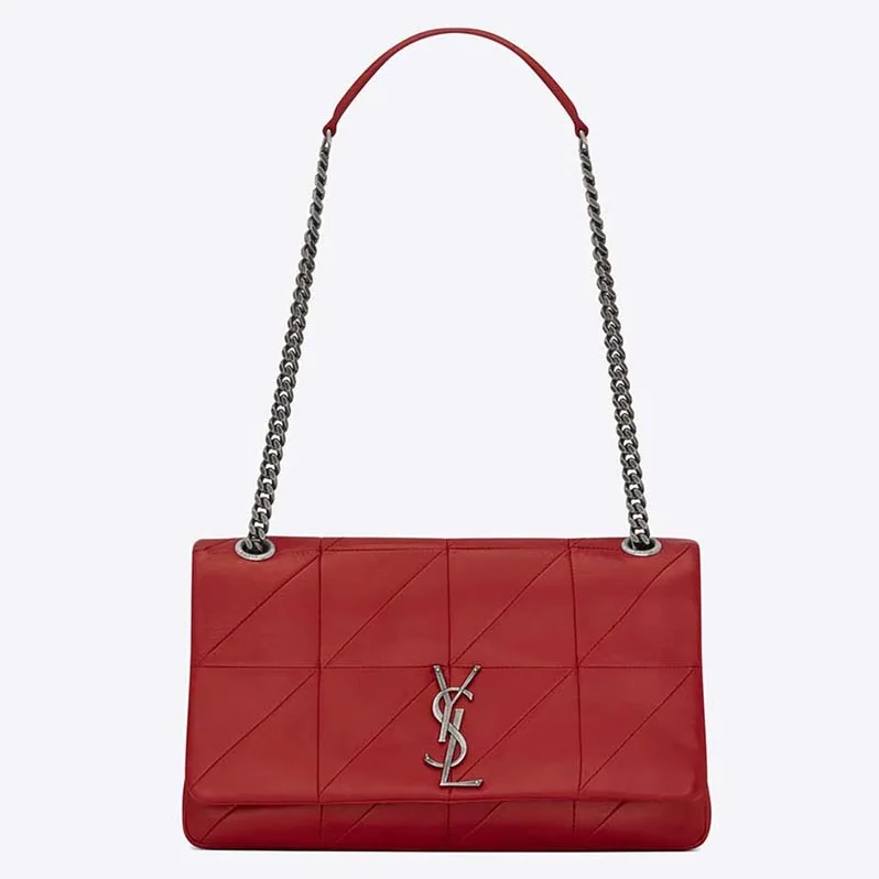 Saint Laurent YSL Medium Jamie Bag in Patchwork Leather in Red Saint Laurent YSL Medium Jamie Bag in Patchwork Leather in Red