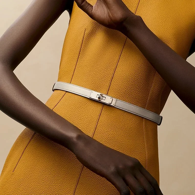 Hermes Kelly 18 Belt Silver