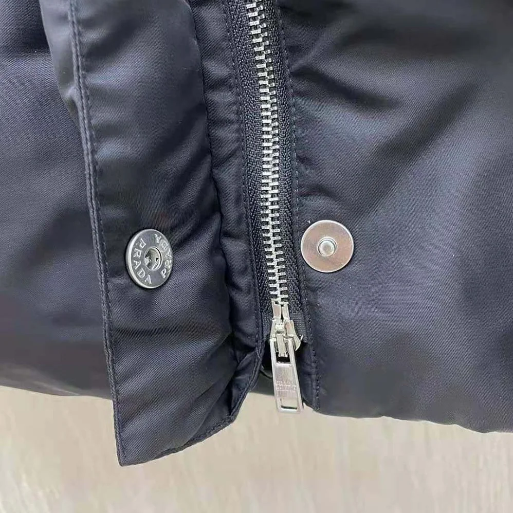 Prada Re-Nylon Down Jacket for Women in Black Prada Re-Nylon Down Jacket for Women in Black