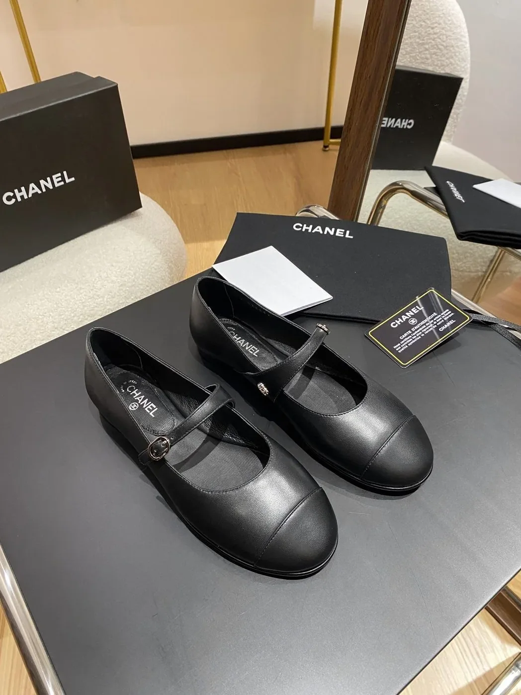 Chanel Flat Shoes Black Chanel Flat Shoes Black