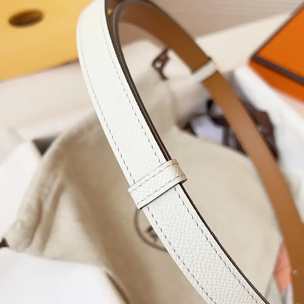Hermes Kelly 18 Belt for Women in White Hermes Kelly 18 Belt for Women in White
